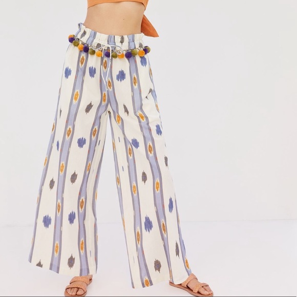 NWT Anthropologie Pom Pom Wide-leg Pants - Picture 7 of 7